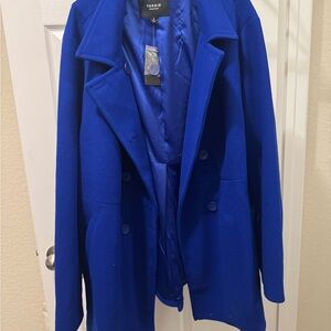 Torrid Electric Blue Wool Peacoat